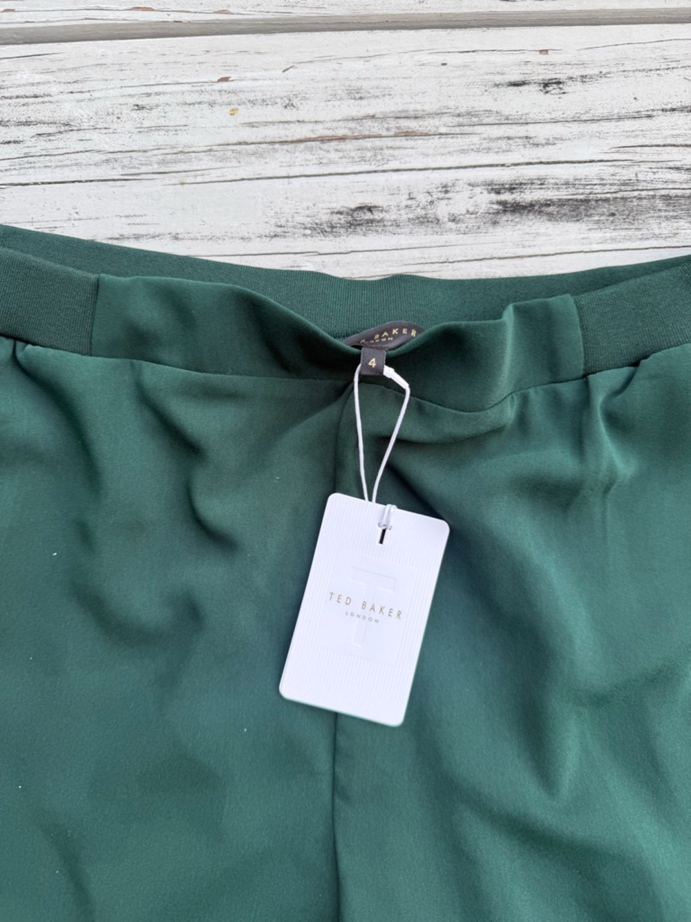 Ted Baker NWT Sz4 Aliadd Trousers Dark Green - Picture 4 of 5